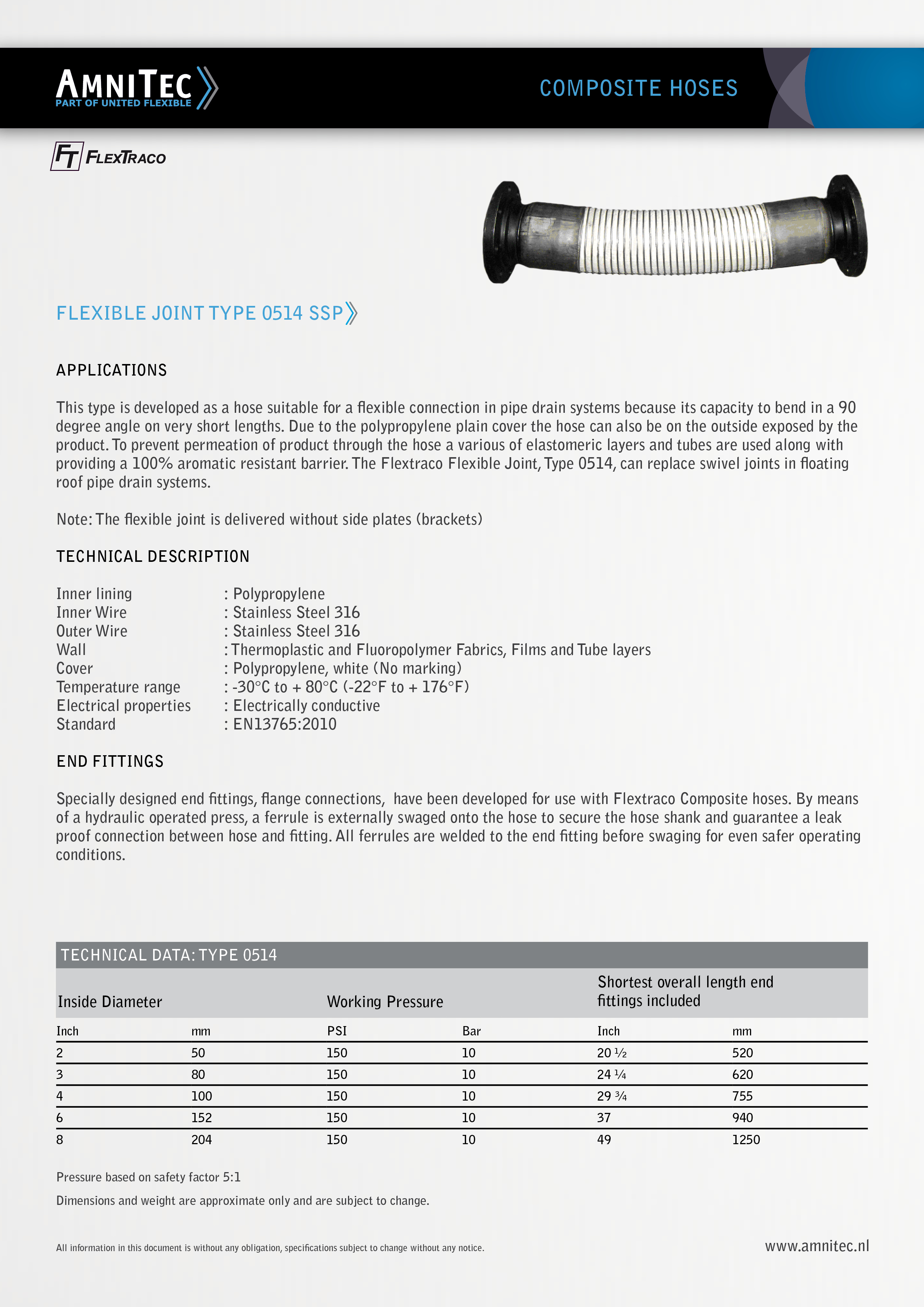 Flexible joint Type 0514SSP